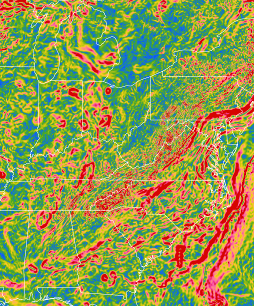 NE USA magnetic gradient